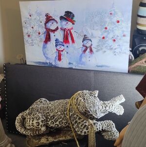 tTextured Snowman Family Christmas Canvas – Winter Holiday!!!!!